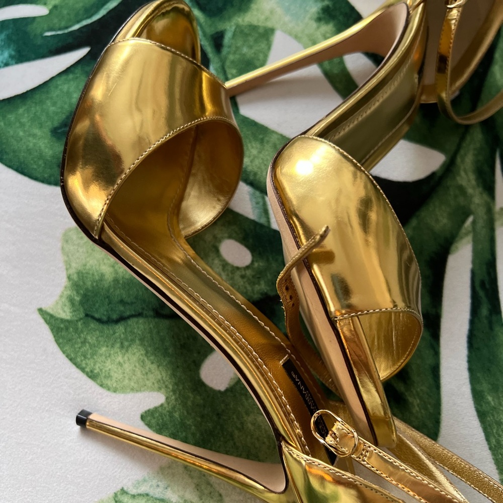 Dolce & Gabbana gold ankle strap sandals high heels gold shoes - Picture 13 of 17